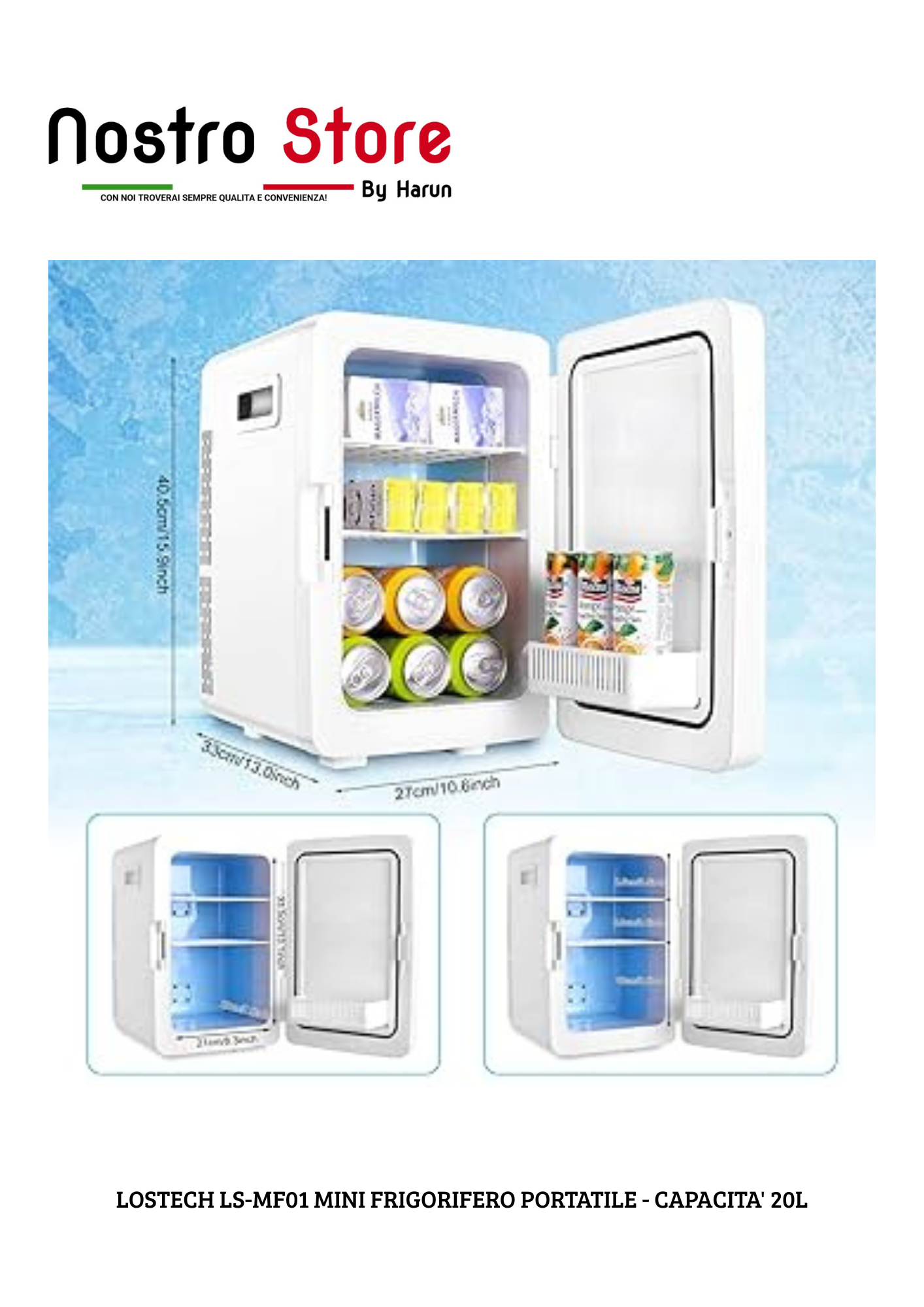 LOSTECH LS-MF01 MINI FRIGORIFERO PORTATILE - CAPACITA' 20L