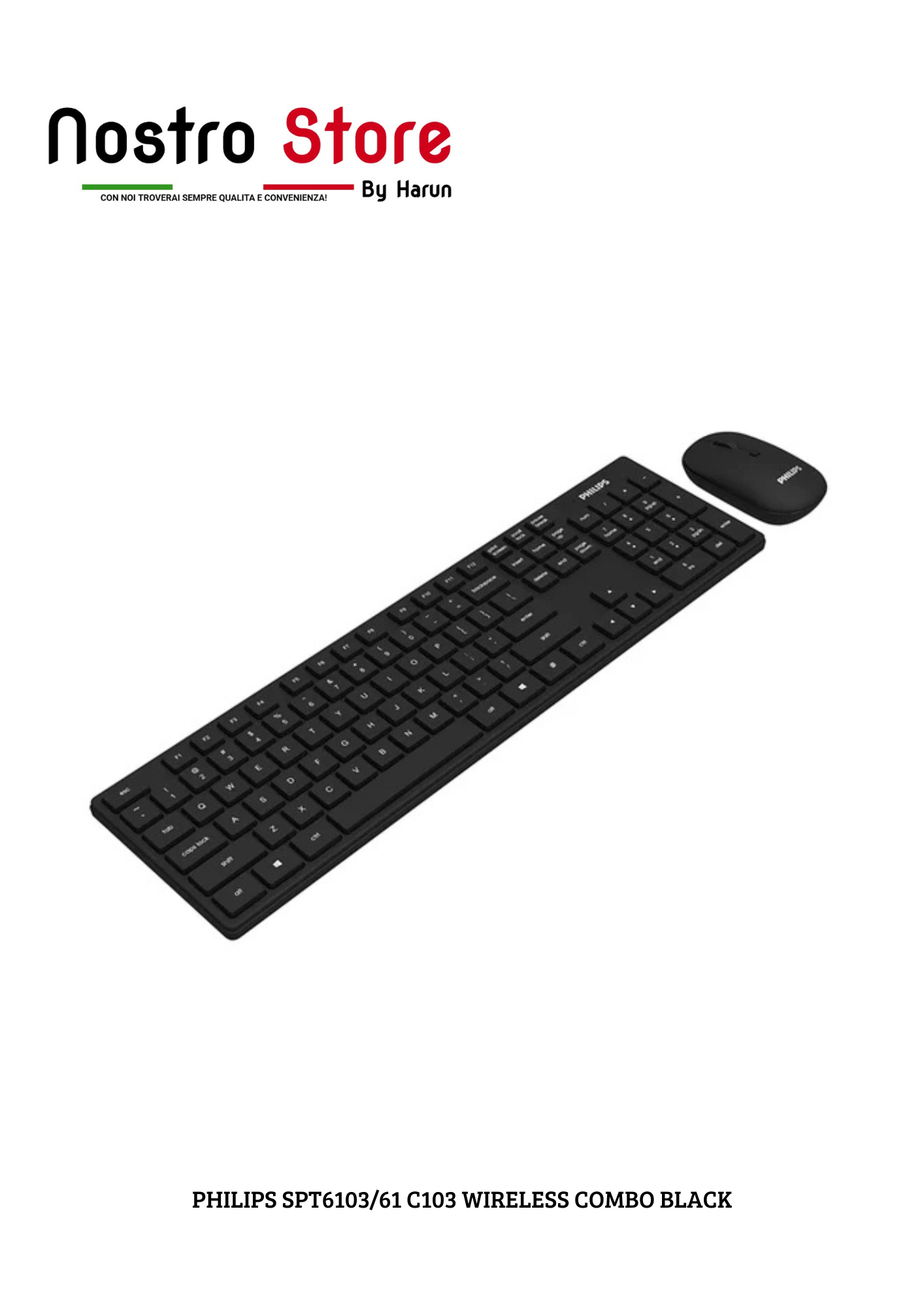 PHILIPS SPT6103/61 C103 WIRELESS COMBO BLACK