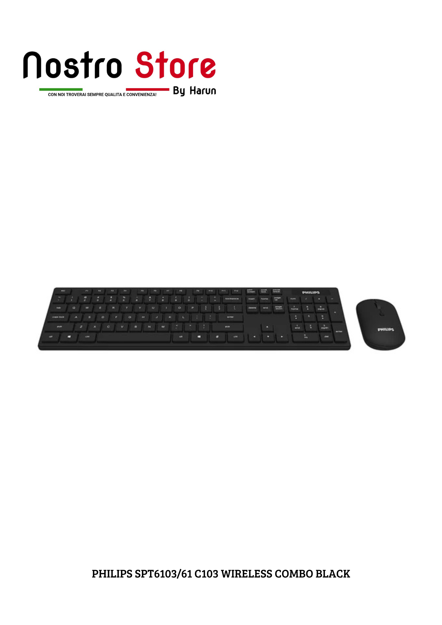 PHILIPS SPT6103/61 C103 WIRELESS COMBO BLACK