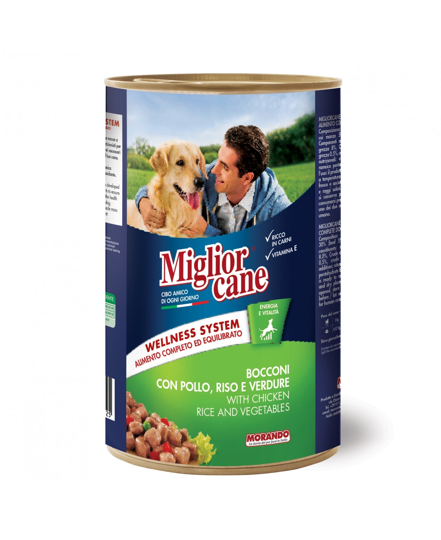 Morando Migliorcane Bocconi 1250gr Pollo Riso Verdure