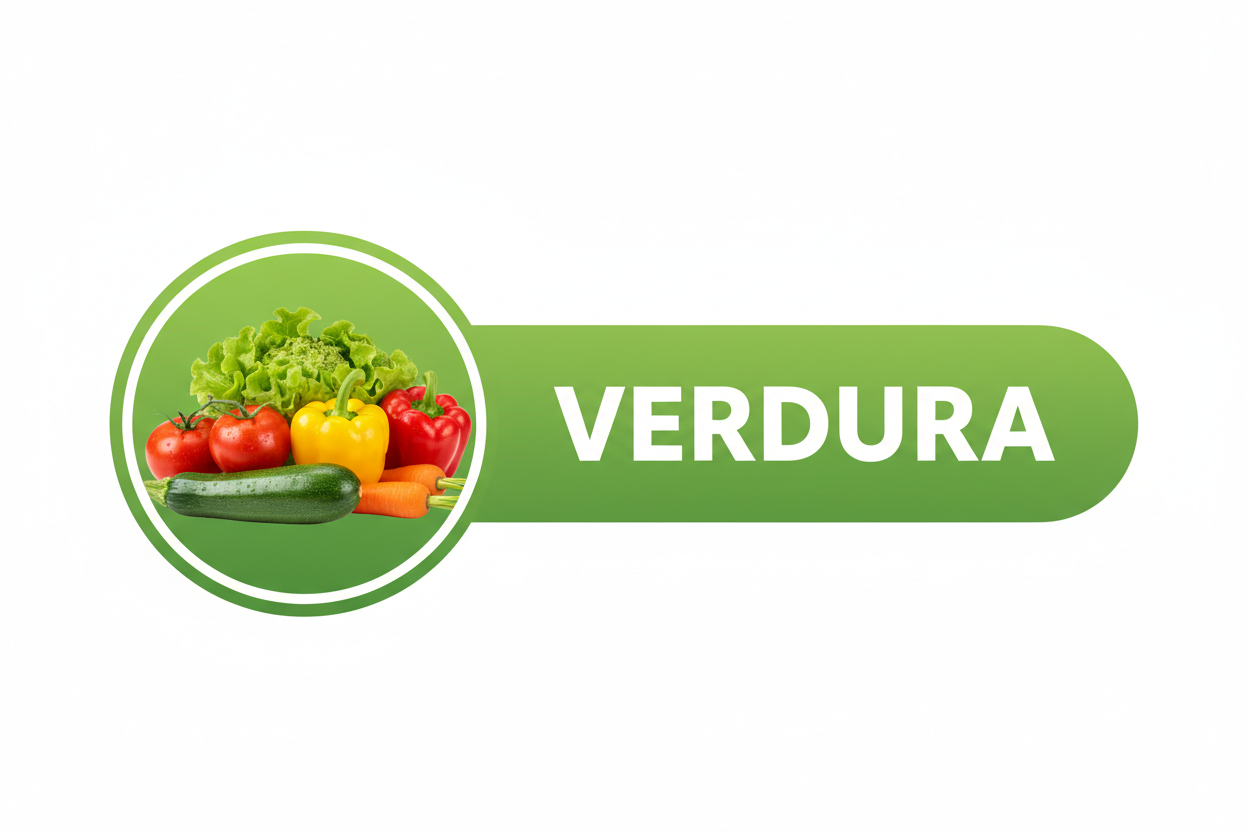Badge Verdura sfondo bianco