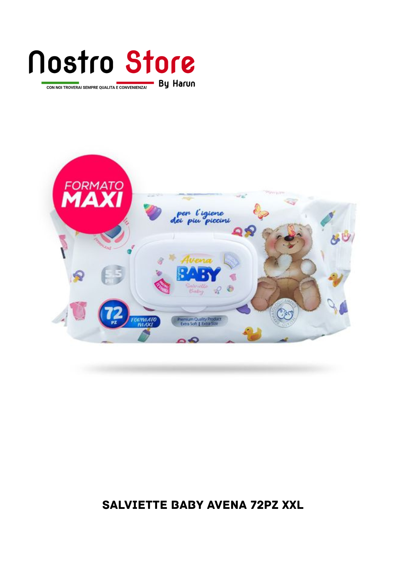 SALVIETTE BABY AVENA 72PZ XXL