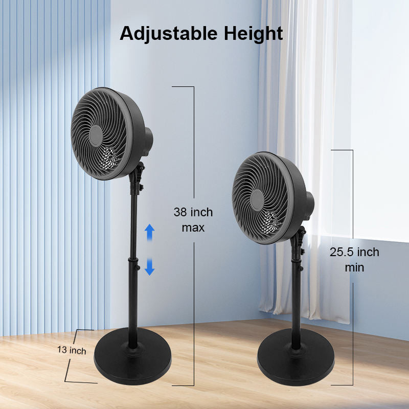 VENTILATORE IBERIC NERO 3 VELOCITA' 230V/50HZ/75W/DIAM.26CM H106