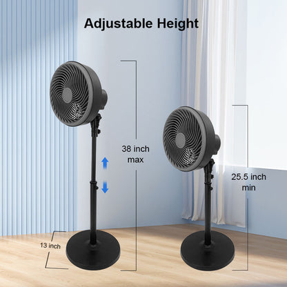 VENTILATORE IBERIC NERO 3 VELOCITA' 230V/50HZ/75W/DIAM.26CM H106