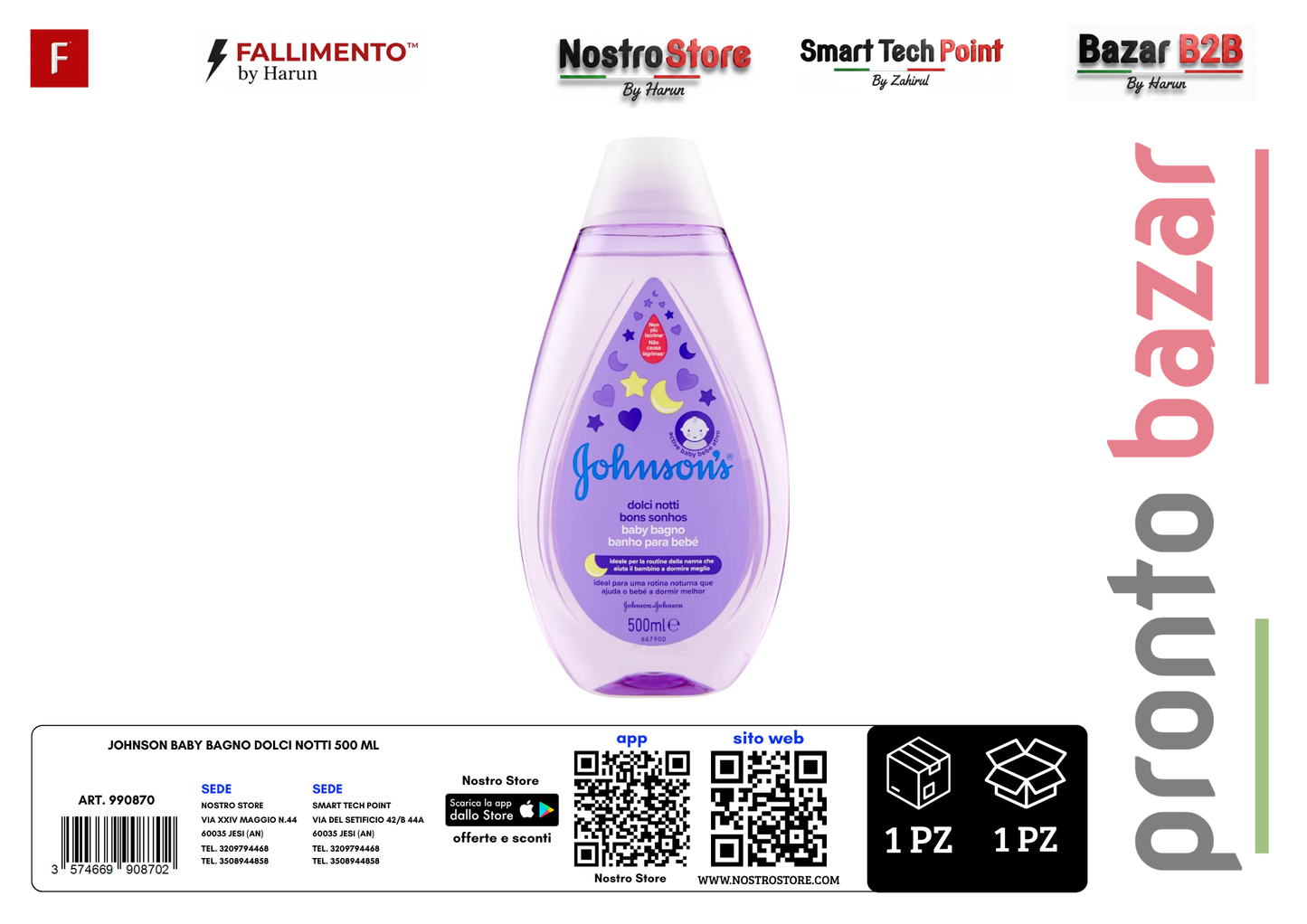 JOHNSON BABY BAGNO DOLCI NOTTI 500 ML