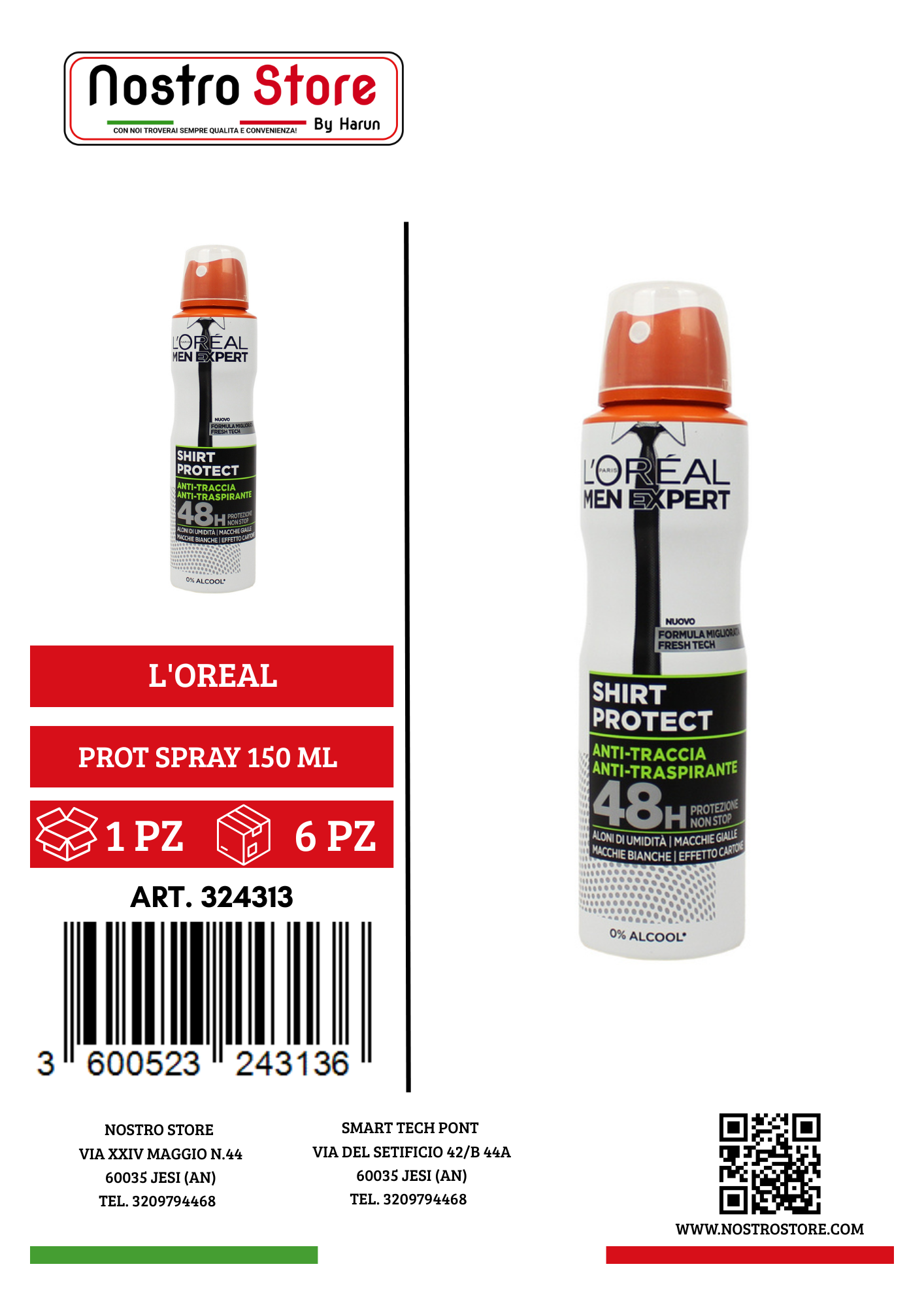 L'OREAL M.E.DEO SHIRT PROT SPRAY 150 ML