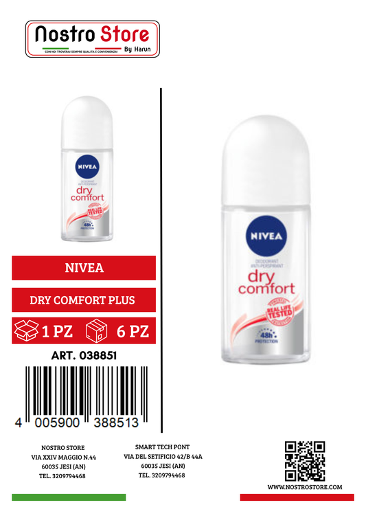 NIVEA DEO DRY COMFORT PLUS ROLL-ON ML 50