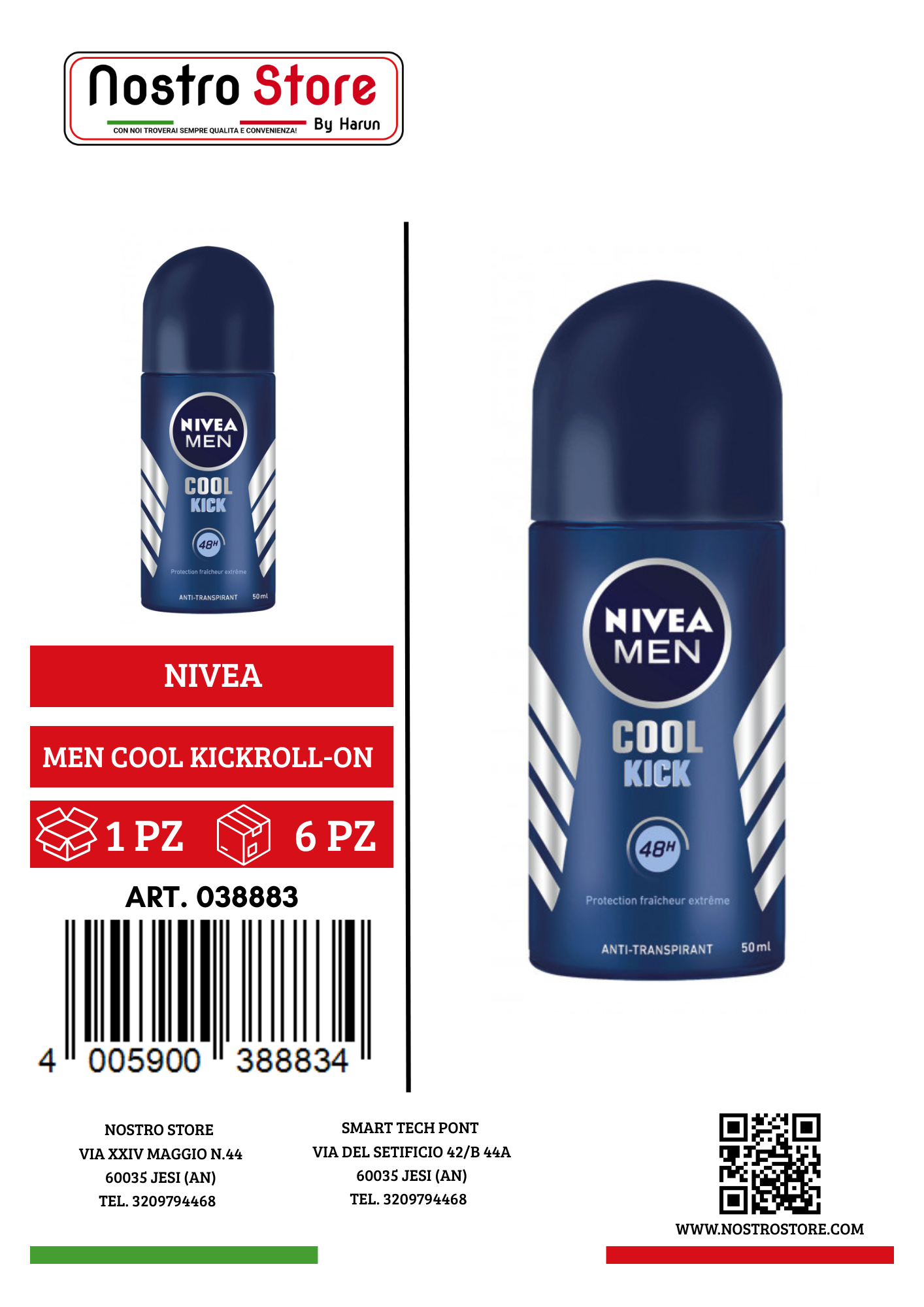 NIVEA DEO MEN COOL KICKROLL-ON ML 50