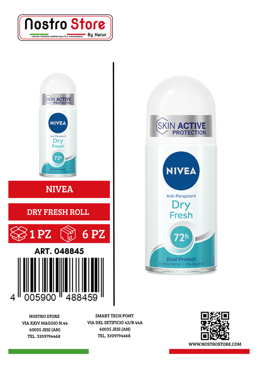 NIVEA DEO DRY FRESH ROLL ON DONNA ML 50