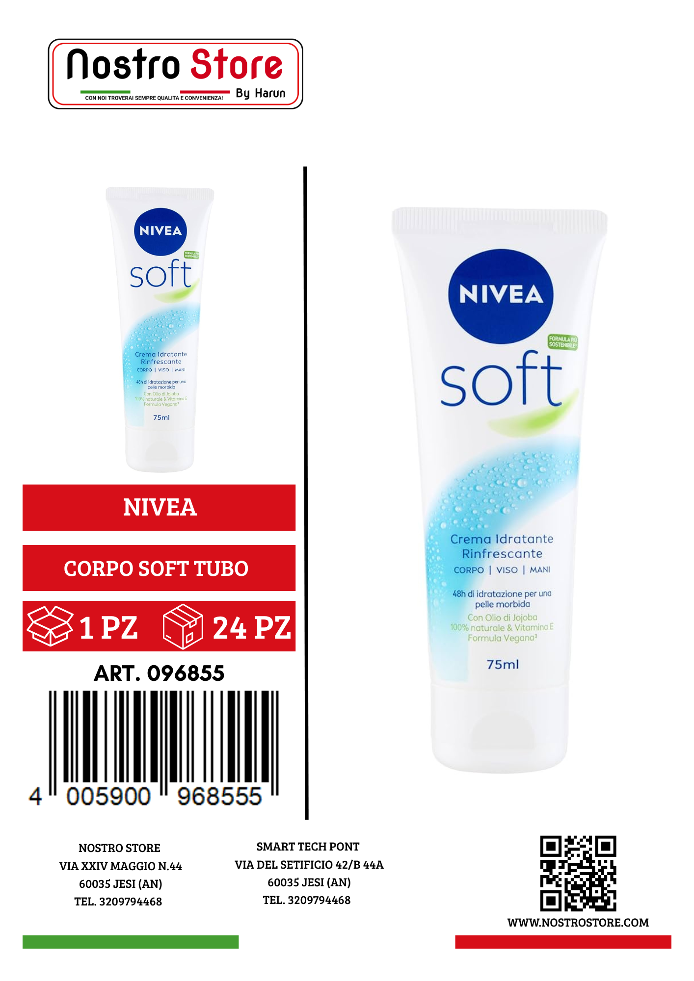 NIVEA CORPO SOFT TUBO ML 75 NEW
