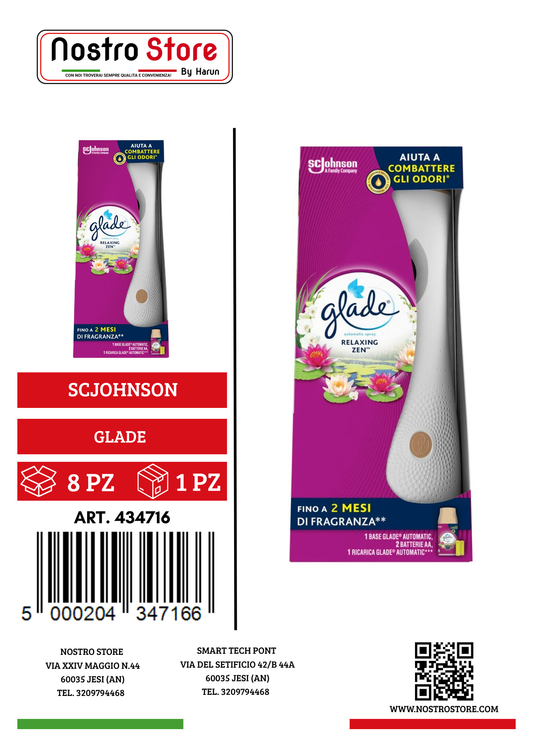 GLADE AUTOMATIC SPRAY BASE DESIGN RELAXING ZEN  1B+1R 269ML