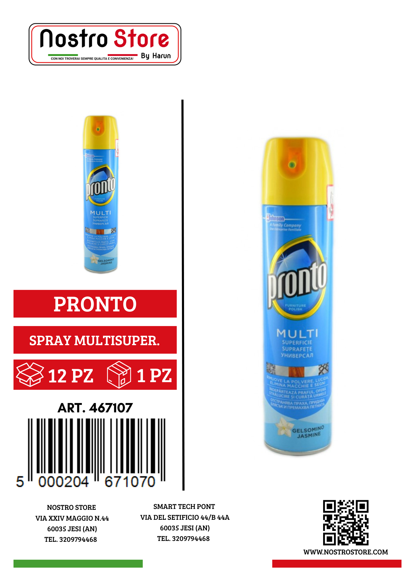 PRONTO  SPRAY MULTISUPERFICIE GELSOMINO 300 ML