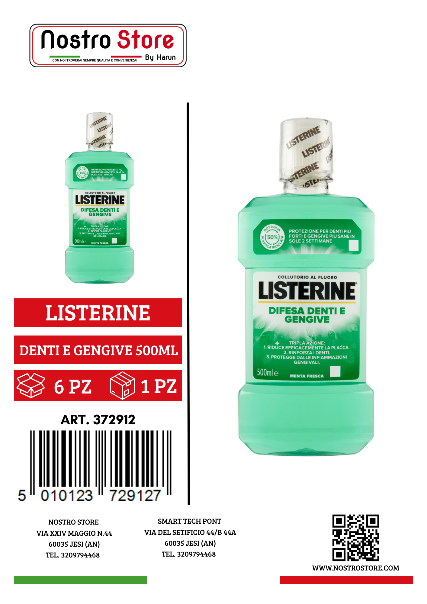 LISTERINE DIFESA DENTI E GENGIVE 500ML