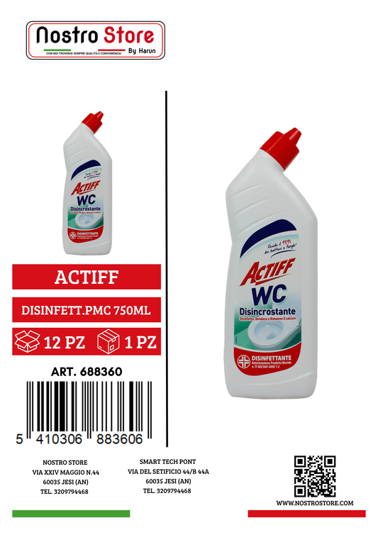 ACTIFF WC DISINCROSTANTE DISINFETTANTE PMC 750ML