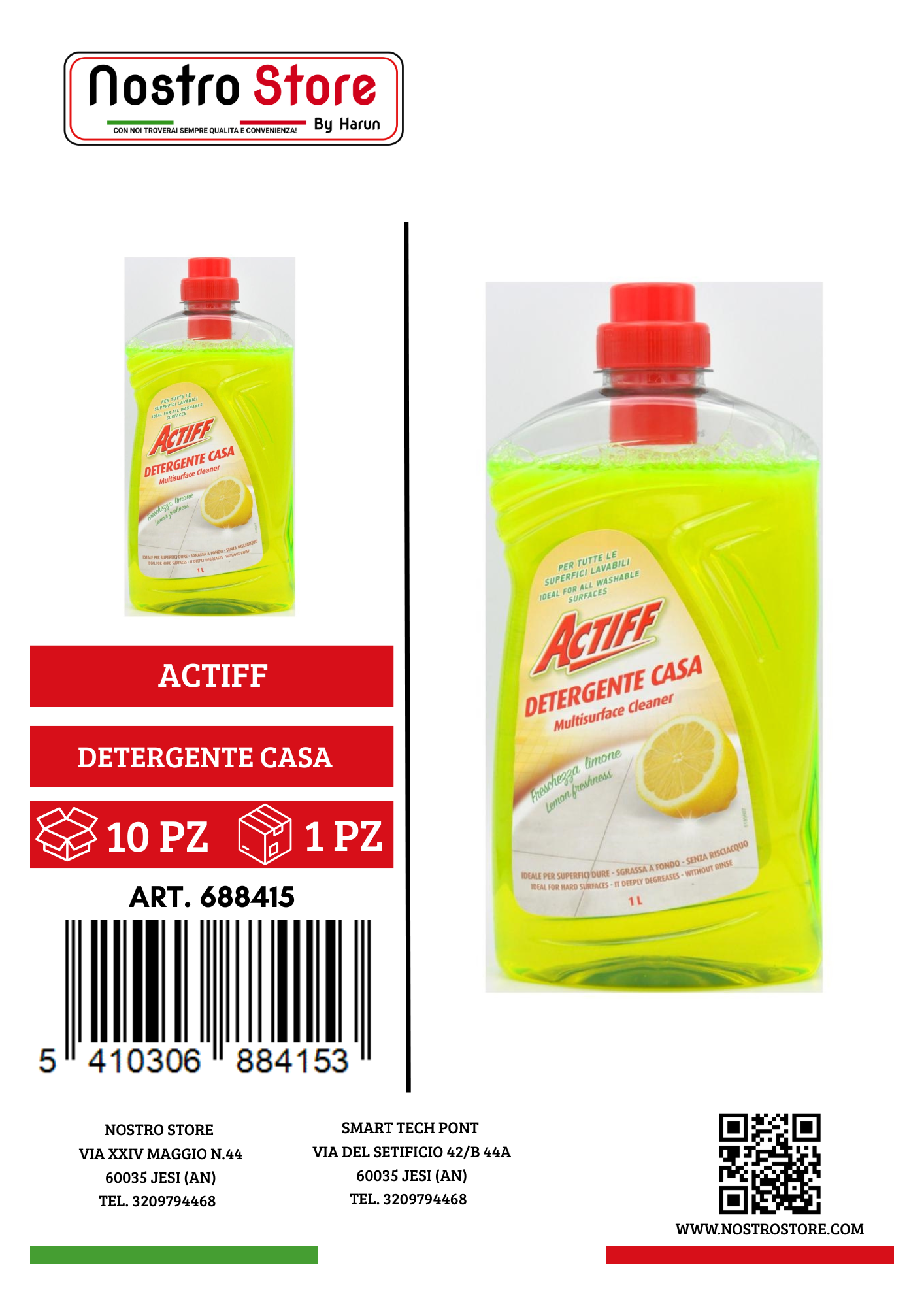 ACTIFF PAVIMENTI LIMONE 1L
