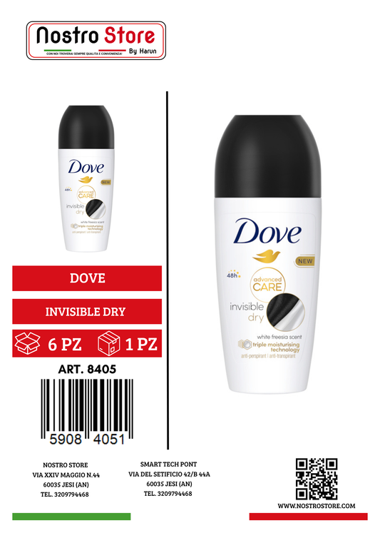 DOVE DEOD.ADVANCED ROLL-ON INVISIBLE DRY 50ML