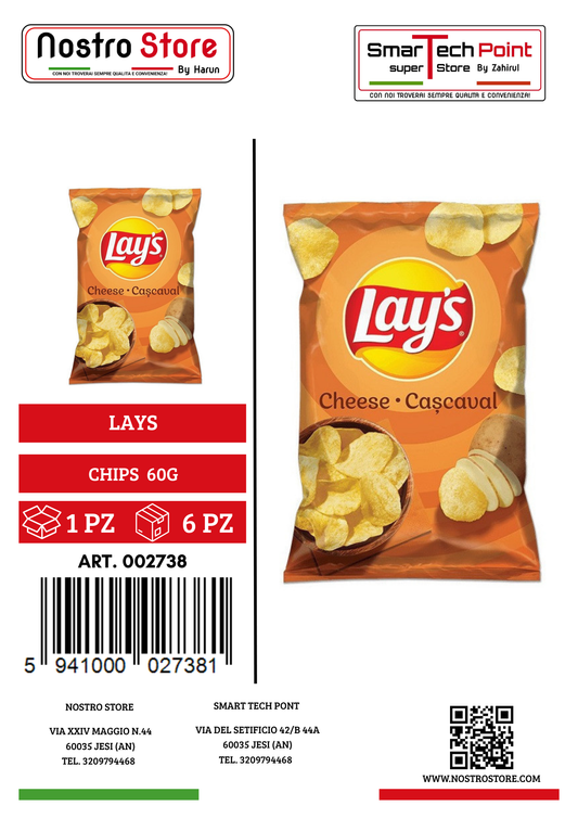 LAYS CHIPS  60G