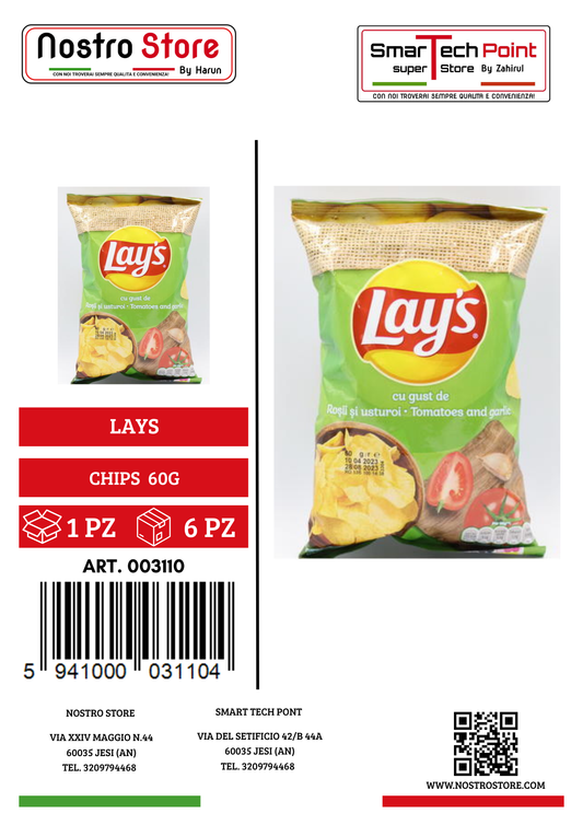 LAYS CHIPS  60G