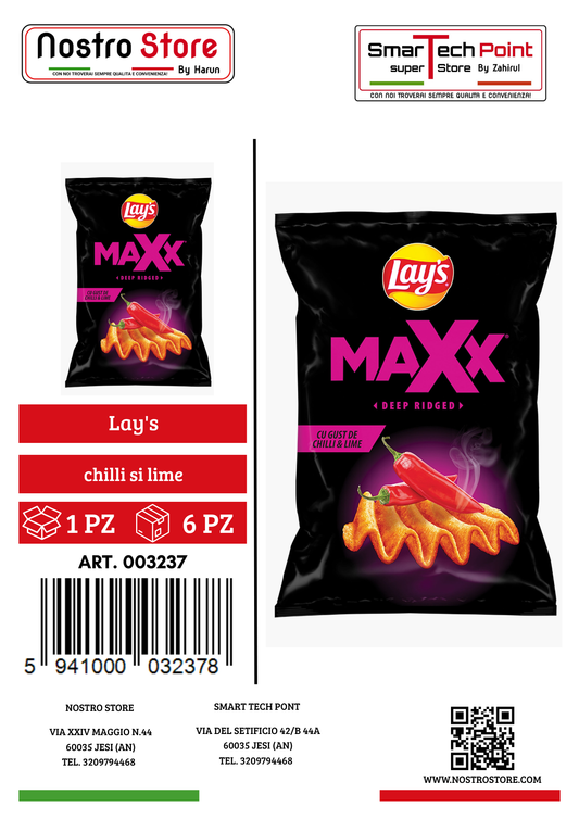 Lay'sBrand: Lay's (162 produse) Chipsuri cu chilli si lime Lay's Maxx, 115 g