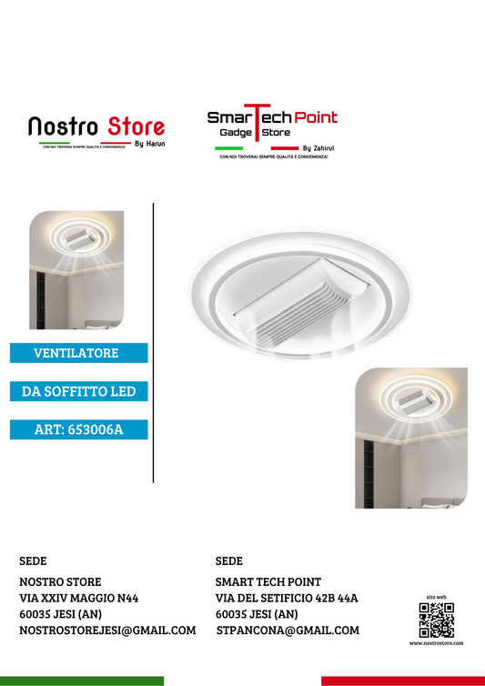 VENTILATORE DA SOFFITTO LED