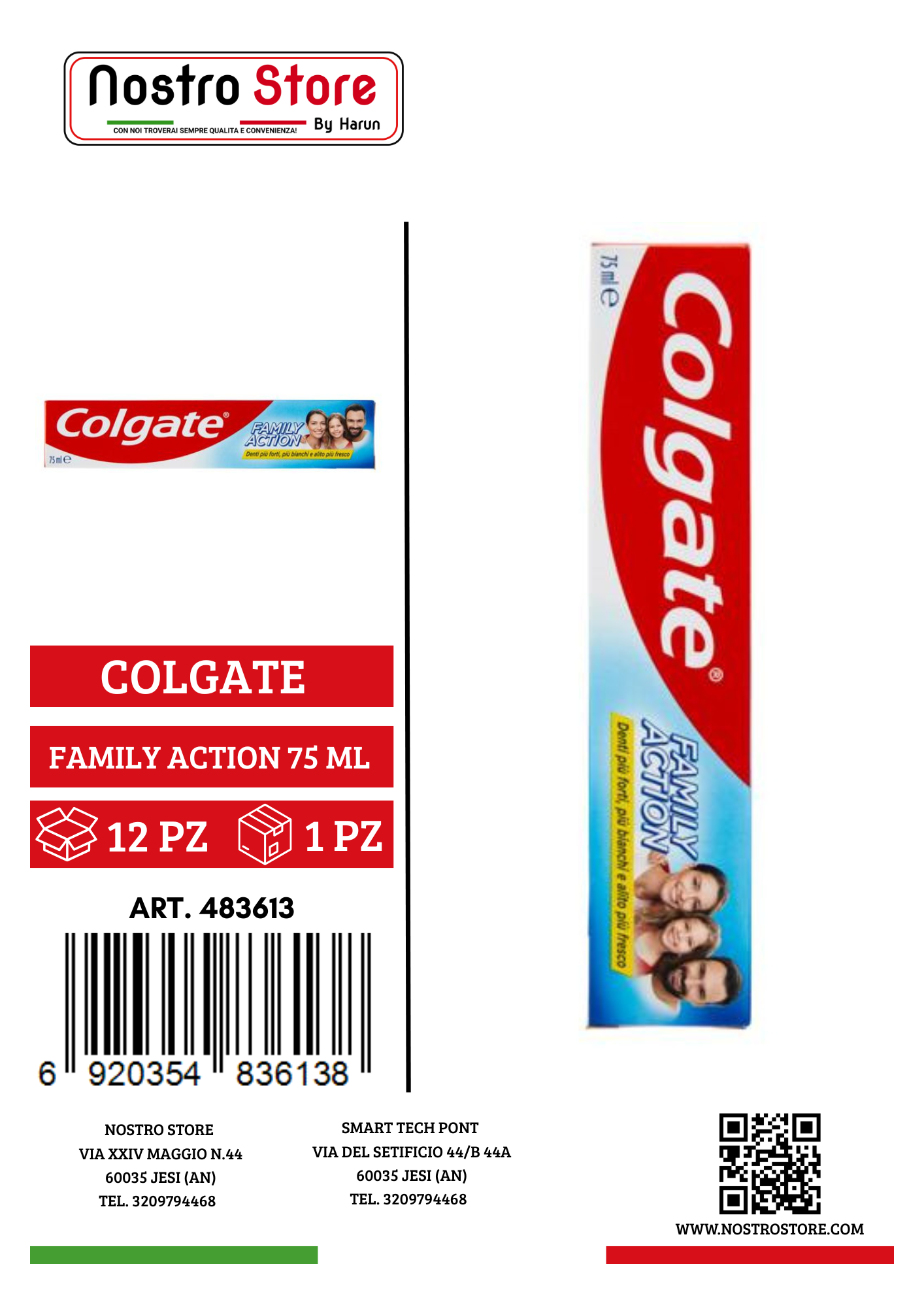 COLGATE DENTIFRICIO FAMILY ACTION 75ML