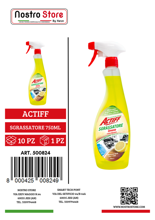ACTIFF SGRASSATORE LIMONE SPRAY 750ML