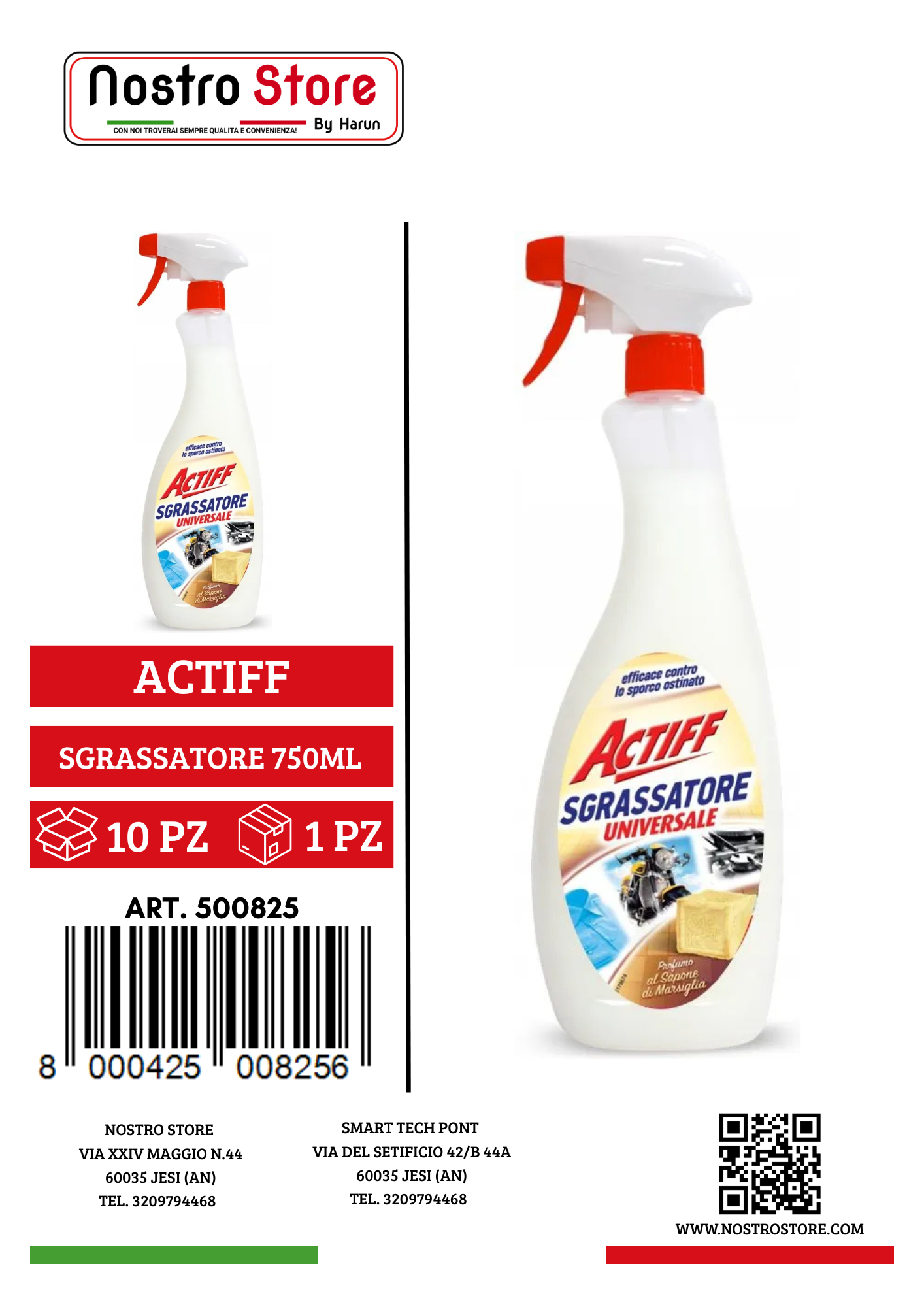 ACTIFF SGRASSATORE MARSIGLIA SPRAY 750ML