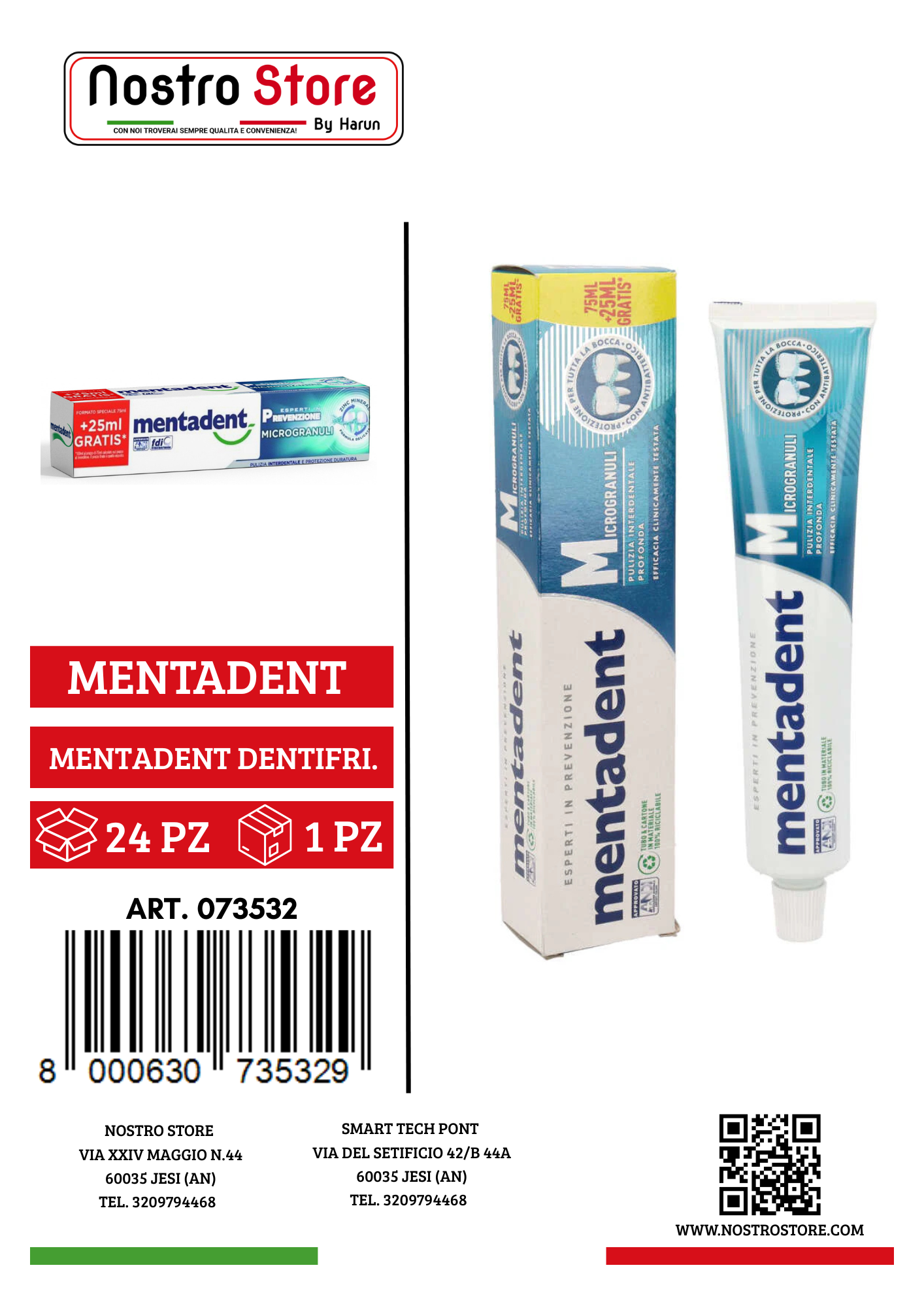 MENTADENT DENTIFRICIO MICROGRANULI ML 75 + 25 ML
