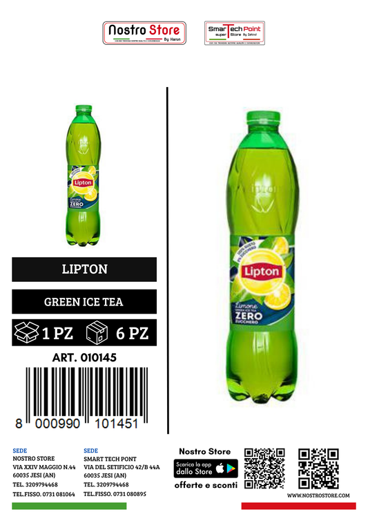 LIPTON ICE TEA GREEN L. ZERO 1500 ML PET