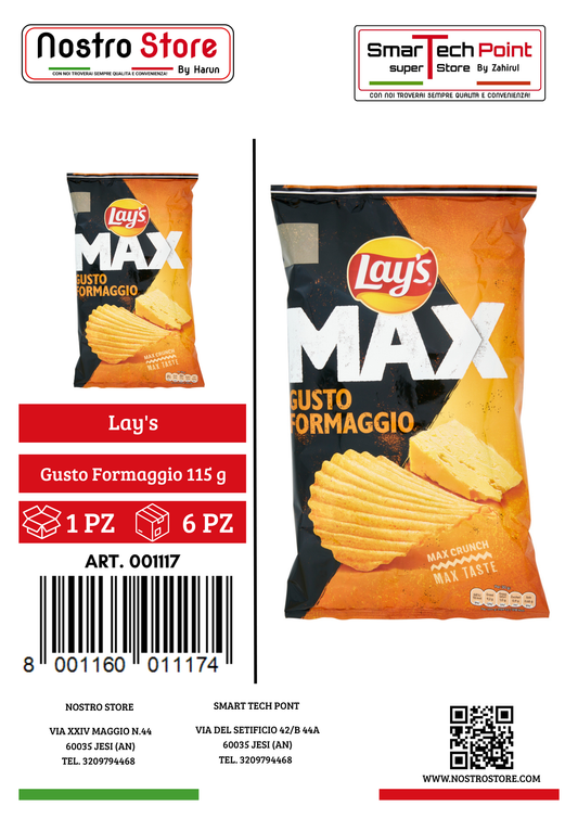 Lay's Max Gusto Formaggio 115 g