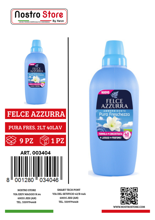 FELCE AZZURRA AMMORBIDENTE PURA FRESCHEZZA 2LT 40LAV