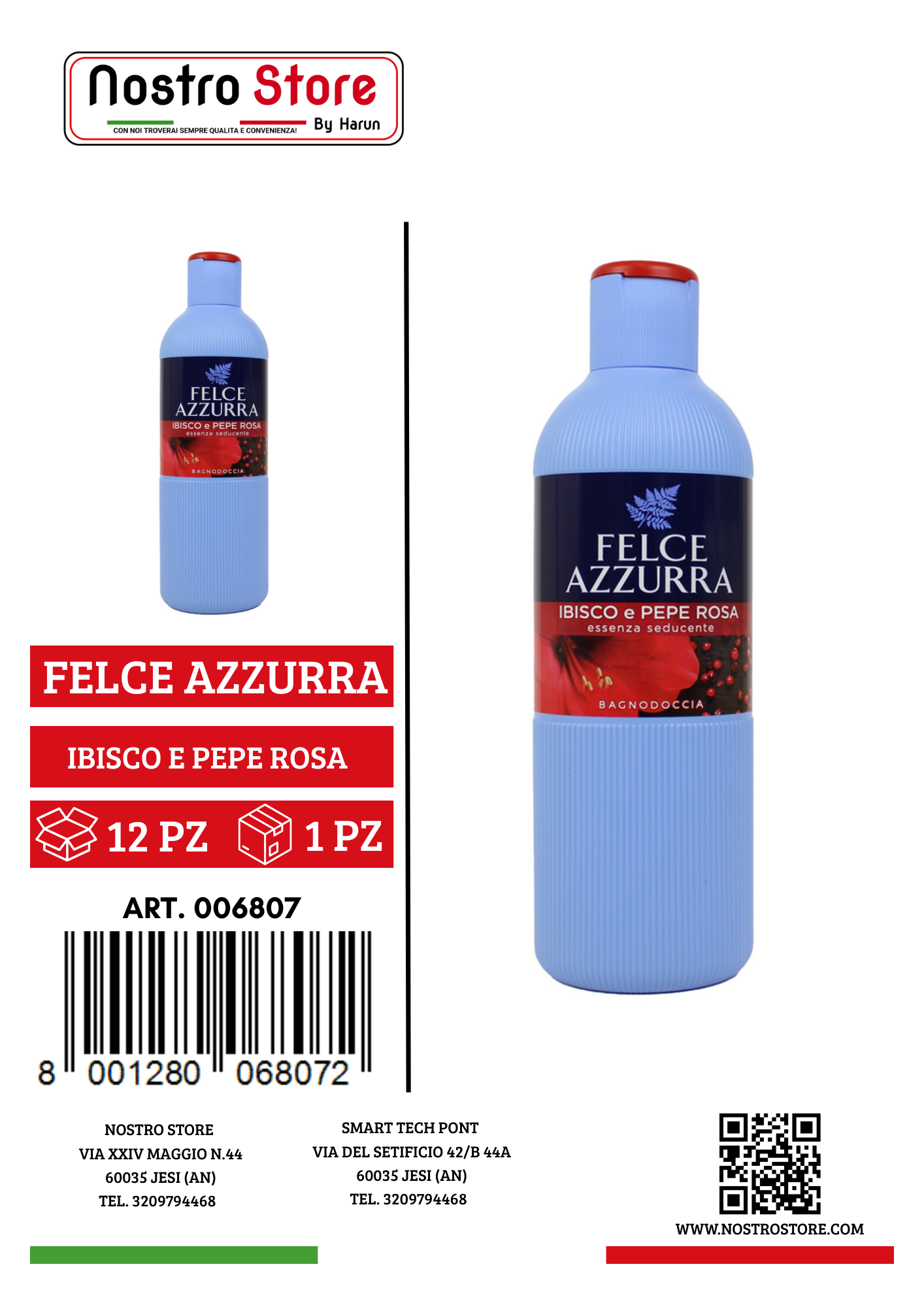 FELCE AZZURRA BAGNOSCHIUMA IBISCO E PEPE ROSA ML650