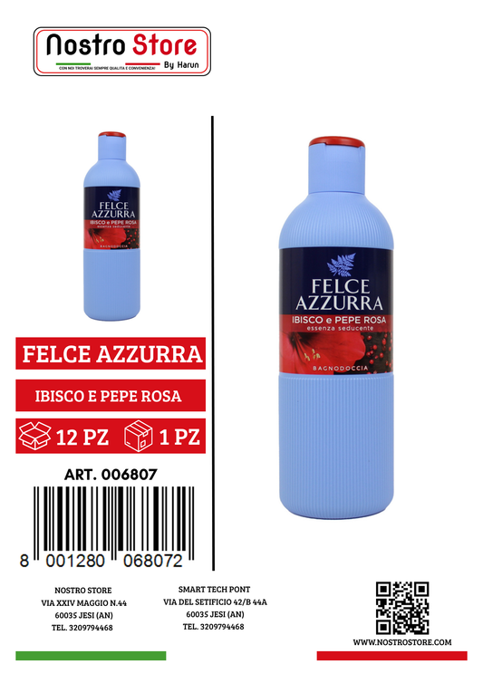 FELCE AZZURRA BAGNOSCHIUMA IBISCO E PEPE ROSA ML650