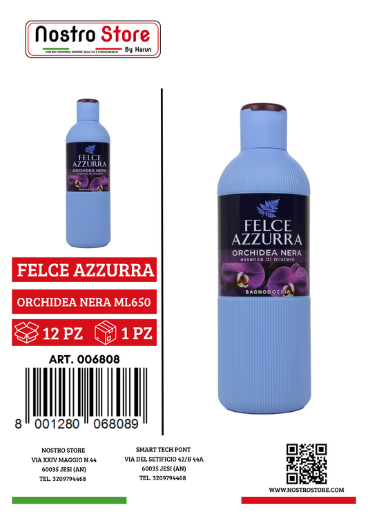 FELCE AZZURRA BAGNOSCHIUMA ORCHIDEA NERA ML650