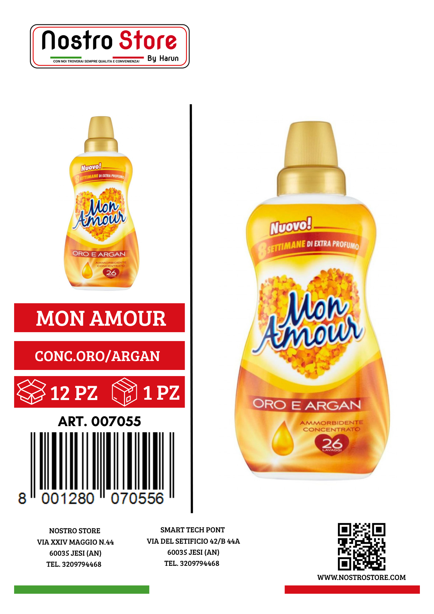 FELCE AZZURRA MON AMOUR AMMORBID.CONC.ORO/ARGAN 650ML 26LAV