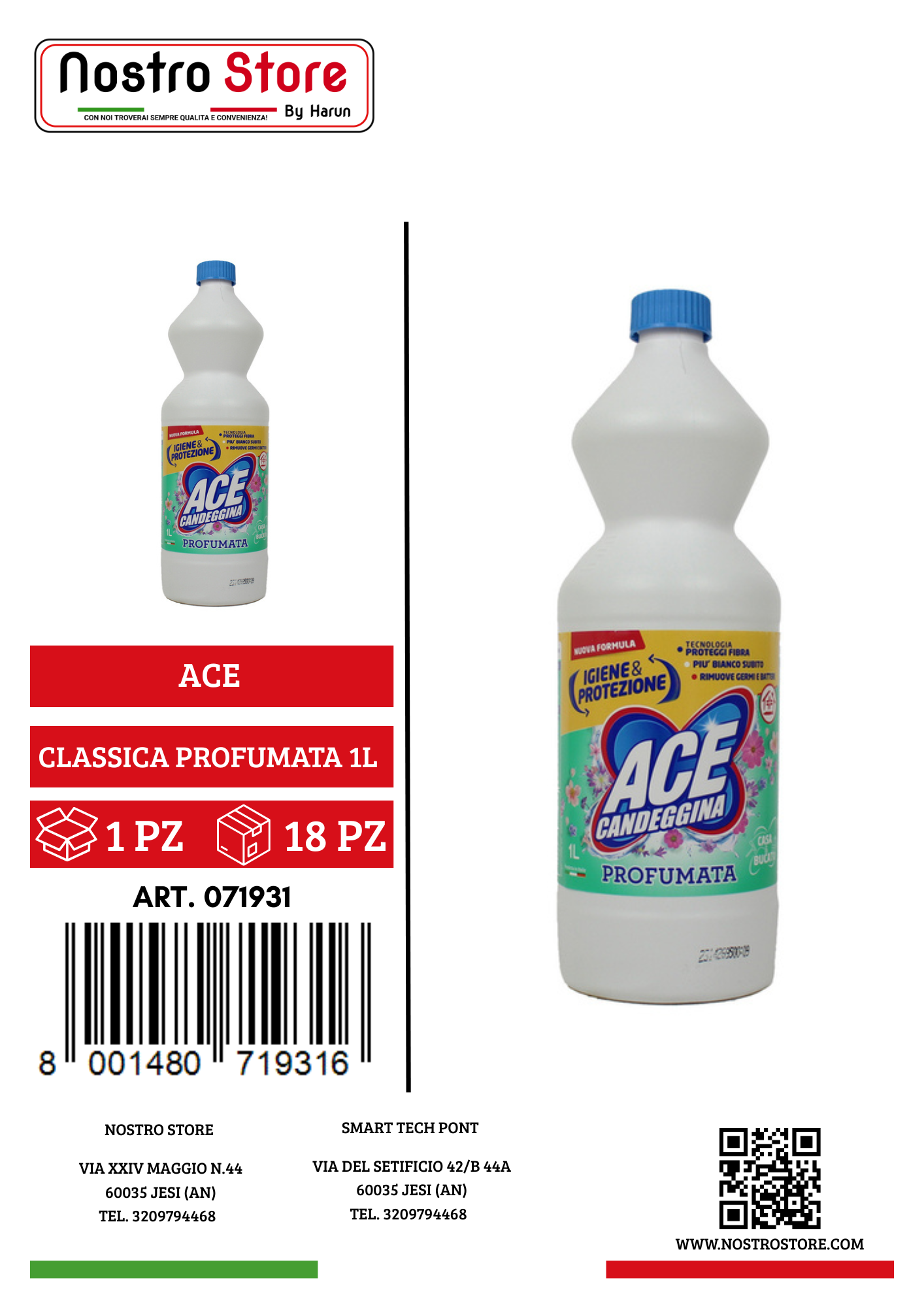 ACE CANDEGGINA HYPO CLASSICA PROFUMATA 1L