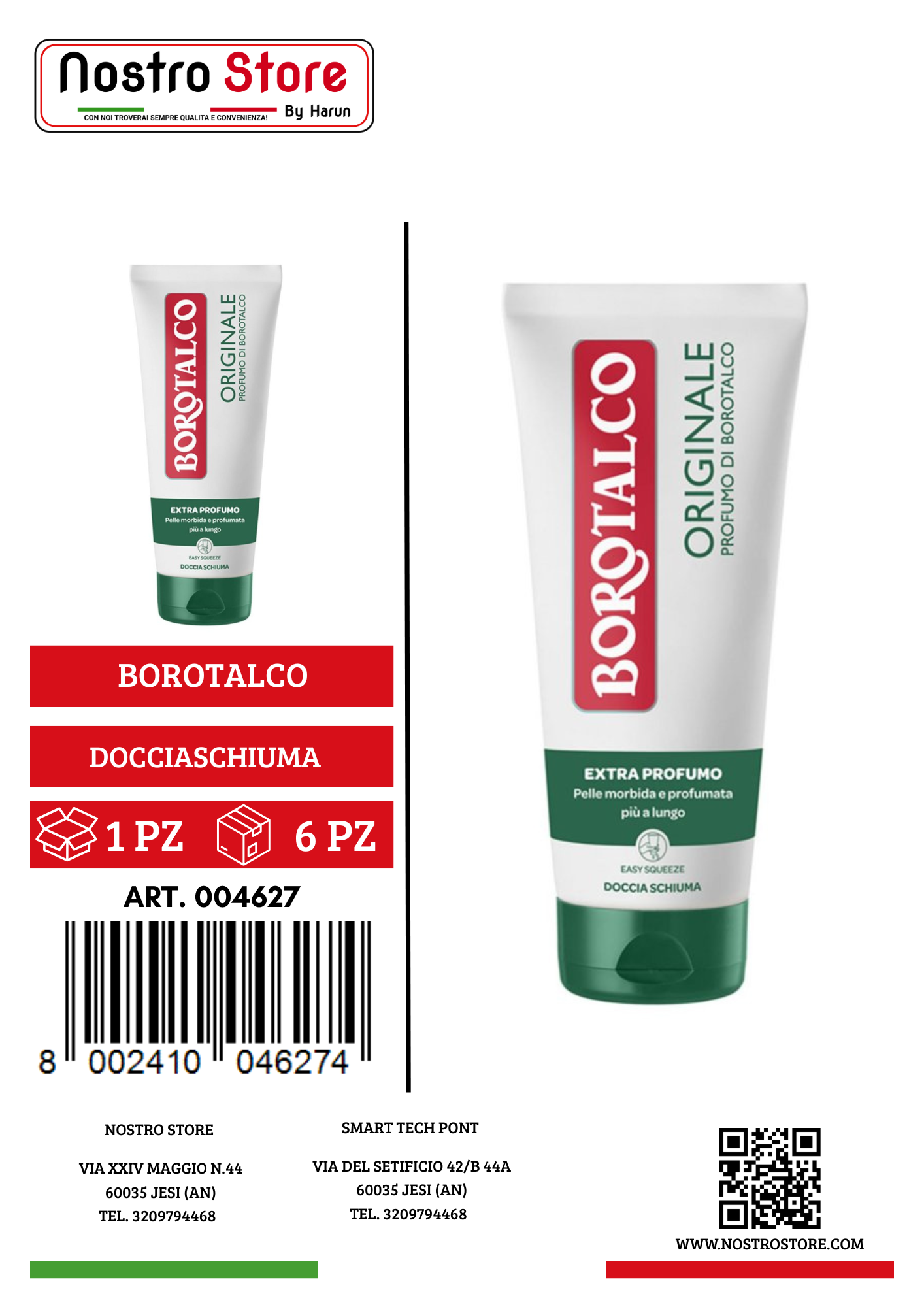 BOROTALCO DOCCIASCHIUMA ORIGINALE 200ML