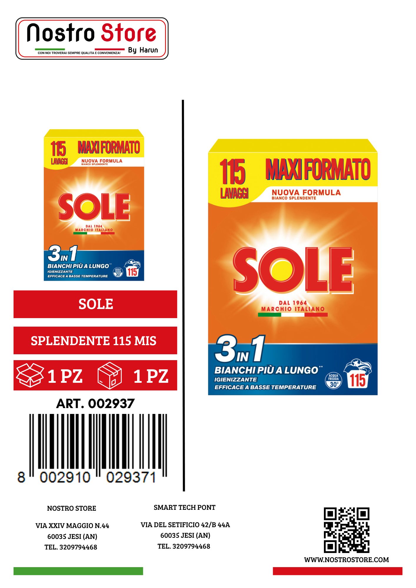 SOLE FUSTONE BIANCO SPLENDENTE 115 MIS