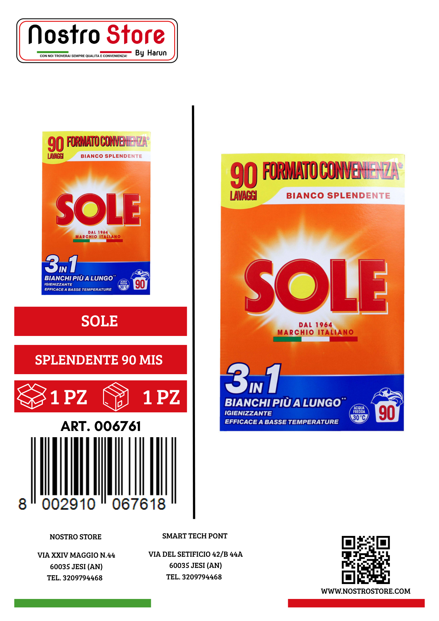 SOLE FUSTINO BIANCO SPLENDENTE 90 MIS