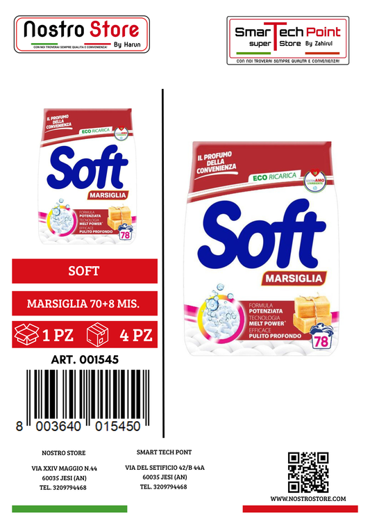 SOFT LAVATRICE POLVERE MARSIGLIA 70+8 MIS.