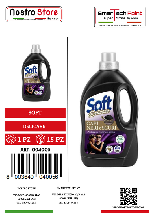 SOFT DELICARE CAPI NERI E SCURI 16 LAV. 900ML