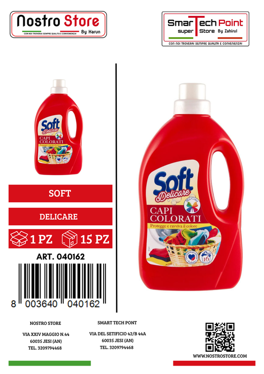 SOFT DELICARE CAPI COLORATI 16 LAV. 900ML