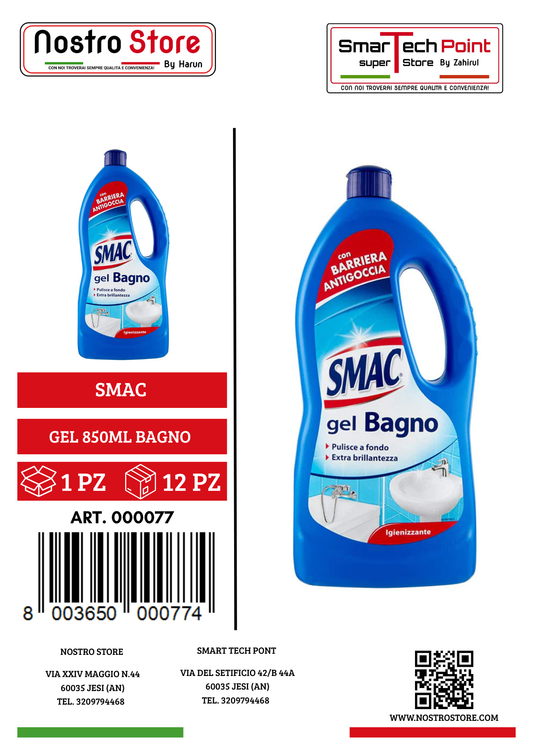 SMAC GEL 850ML BAGNO