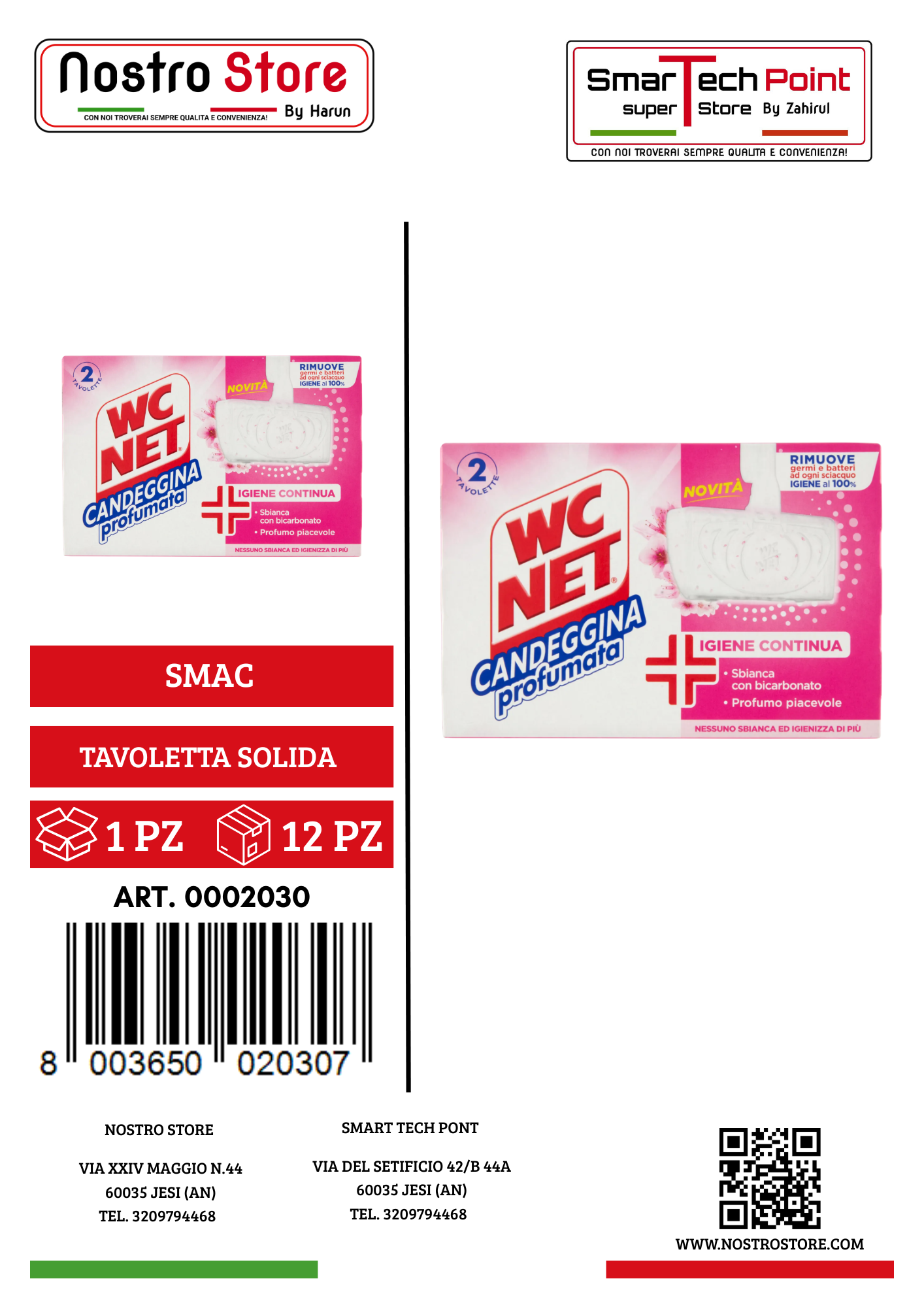 WC NET TAVOLETTA SOLIDA CANDEGGINA PROFUMATA 2PZ NEW