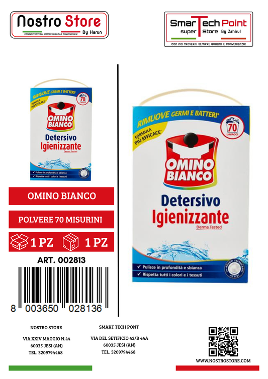 OMINO BIANCO DETERSIVO POLVERE 70 MISURINI