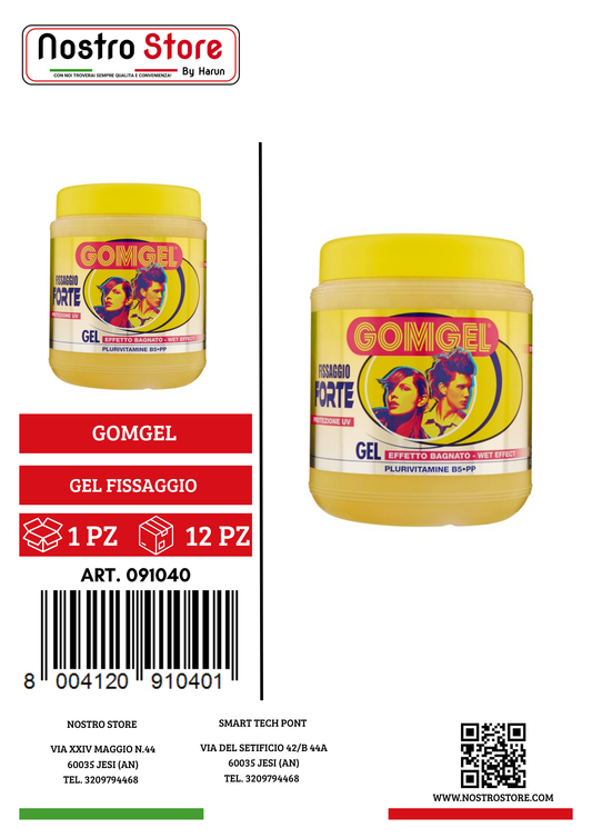 GOMGEL GEL FISSAGGIO FORTE VASO 1000ML