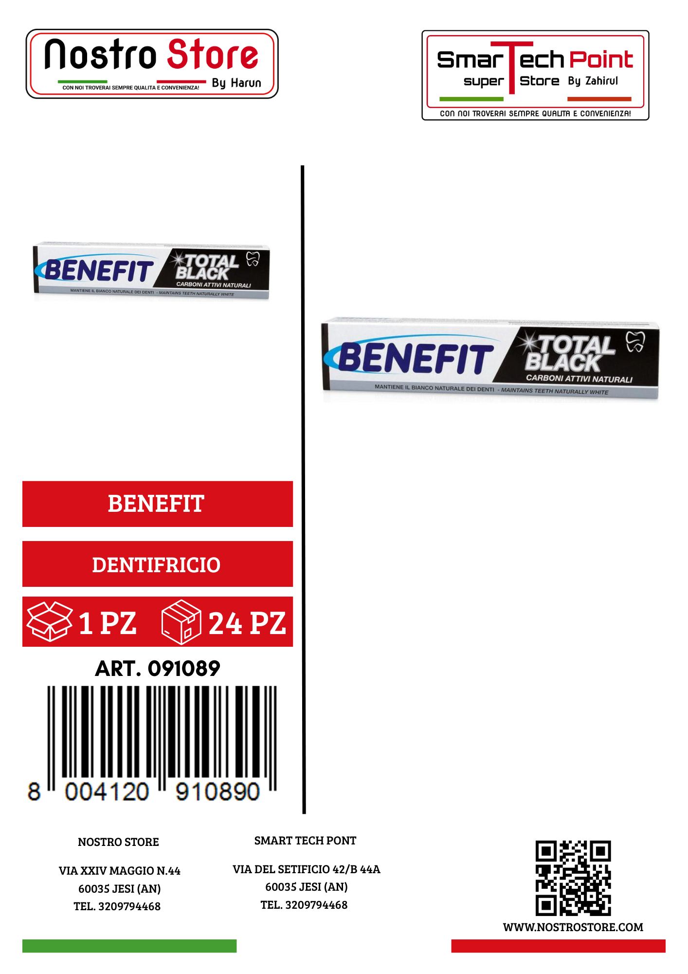 BENEFIT DENTIFRICIO CARBONE 75ML