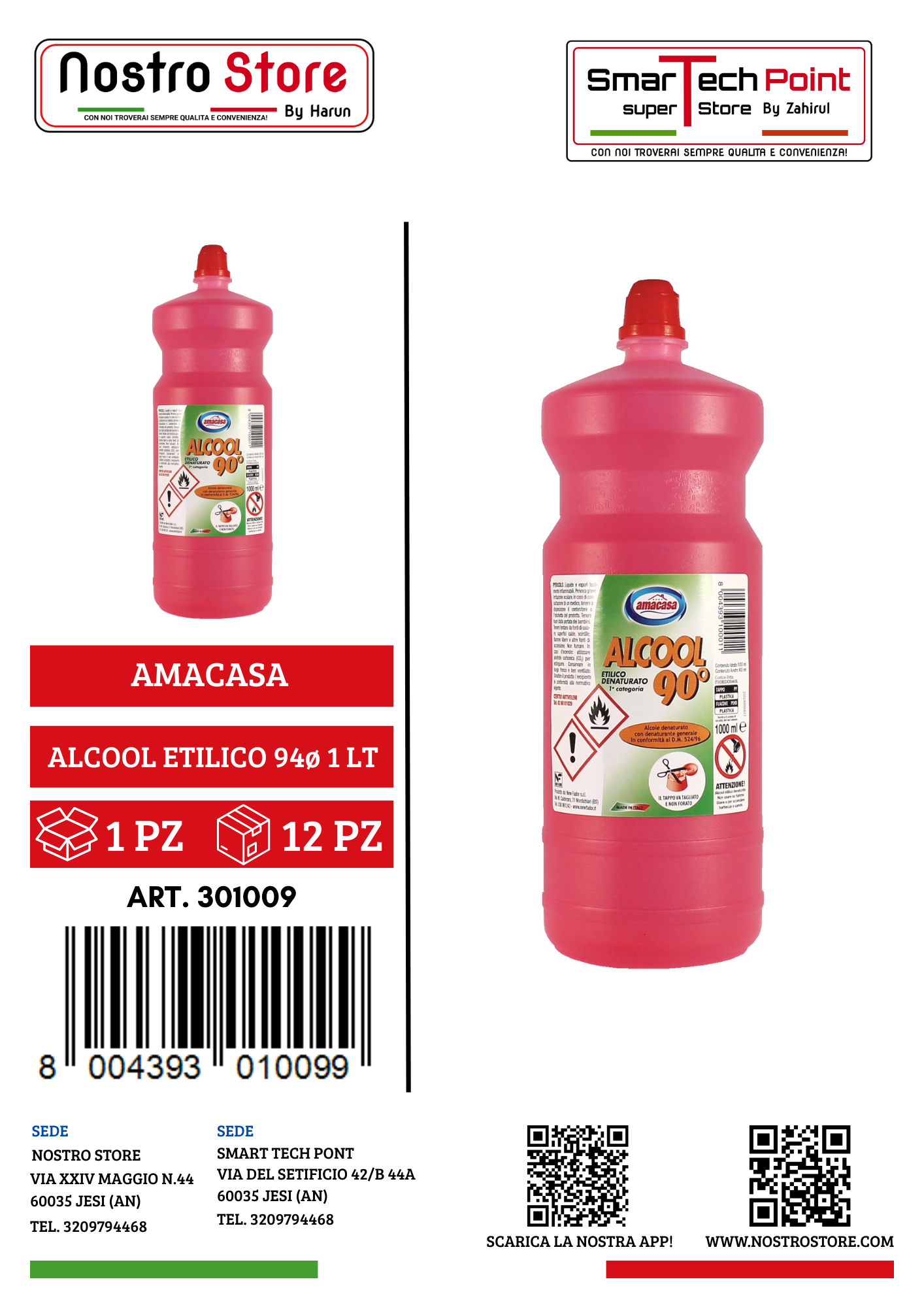 AMACASA ALCOOL ETILICO 94ø 1 LT