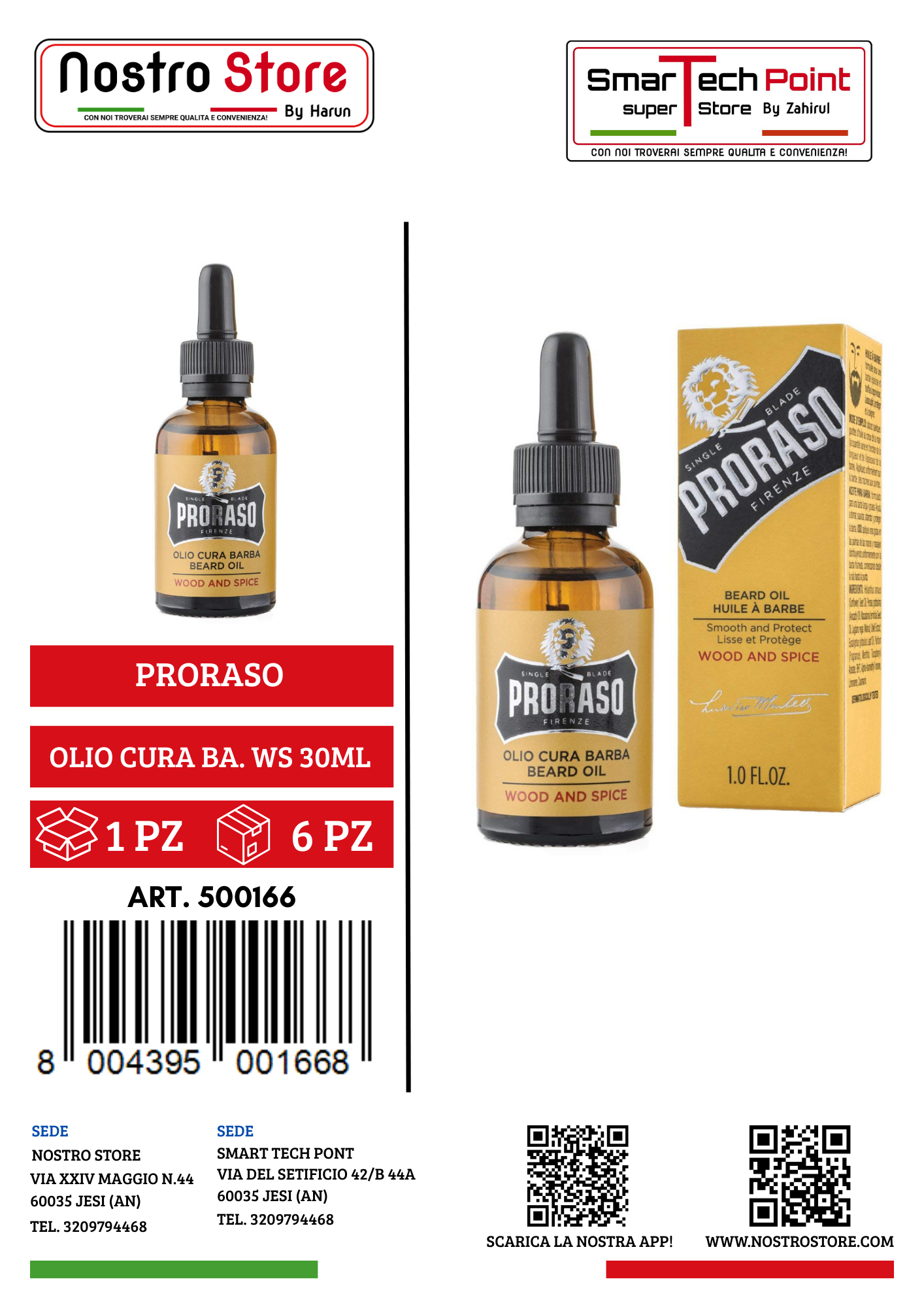 PRORASO OLIO CURA BARBA WS 30 ML