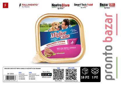 MIGLIOR CANE PATE' TRIPPA-AGNELLO VASCHETTA 300 GRAMMI